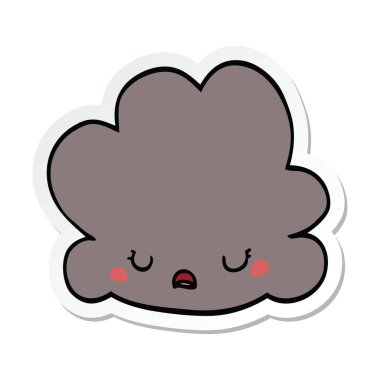 bir çizgi film bulut etiket