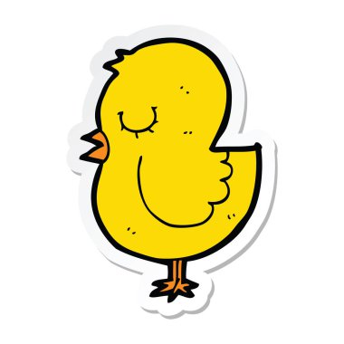bir karikatür kuş Sticker