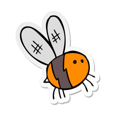 etiket bir karikatür arı