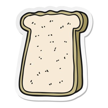 tost bir karikatür dilim Sticker