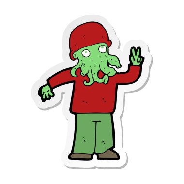 bir çizgi film serin yabancı etiket