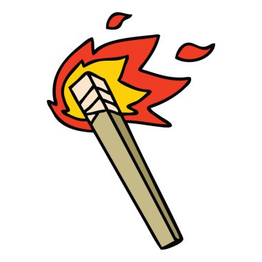 yaktı çizilmiş ilginç karikatür meşale el