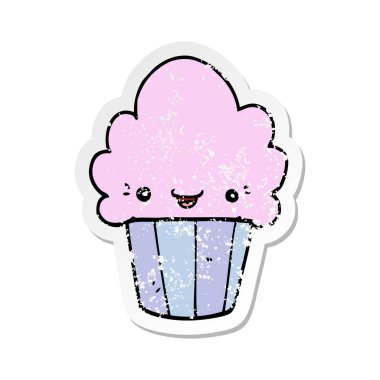 çizgi film çörek yüzü olan sıkıntılı etiket