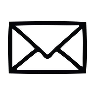 bir kağıt zarf çizim karikatür