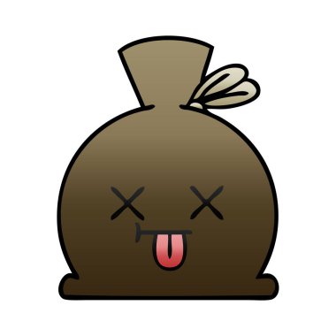 bir çuval degrade gölgeli karikatür