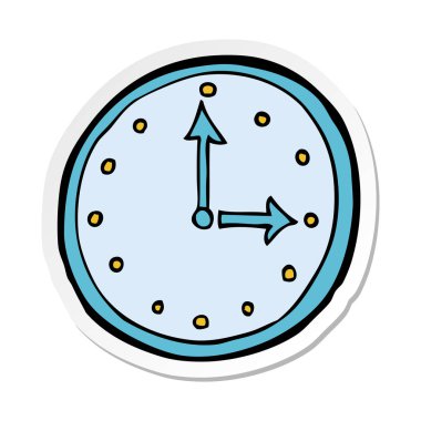 etiket bir çizgi film saat sembol