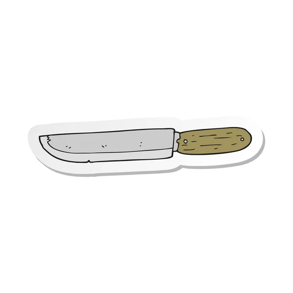 Klistermärke Tecknad Kniv — Stock vektor