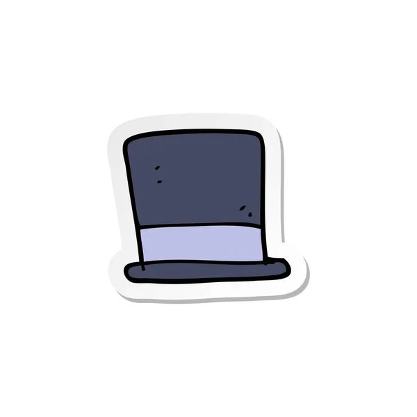 Pegatina de un sombrero de top de dibujos animados — Vector de stock