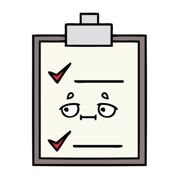 Schattige cartoon checklist — Stockvector