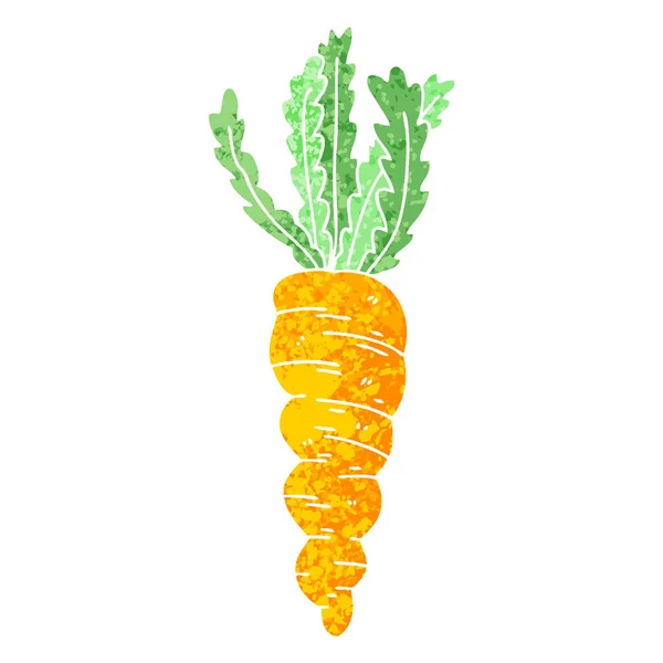 Retro Illustration Style Quirky Cartoon Carrot — Stock Vector