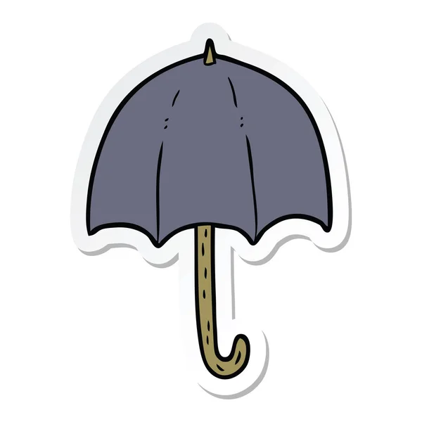 Sticker of a cartoon umbrella — Stock Vector