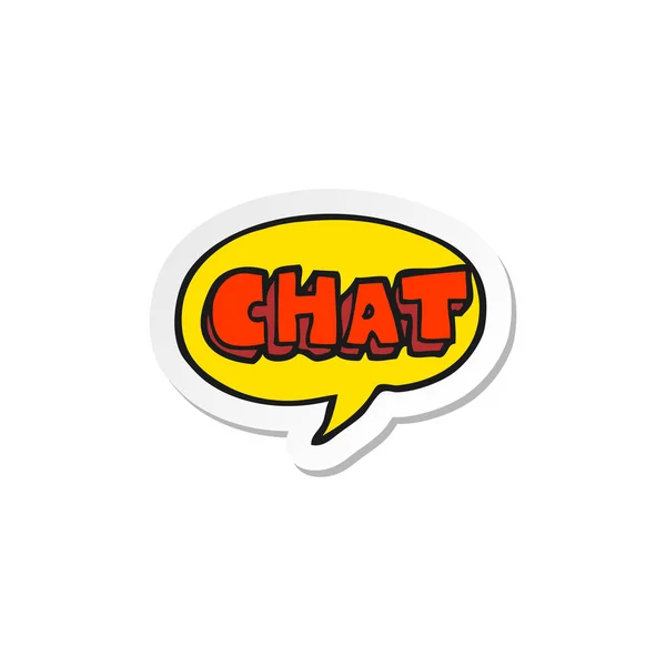 Etiqueta Engomada Símbolo Chat Dibujos Animados — Vector de stock