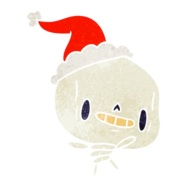 Mão Desenhada Desenhos Animados Natal Retro Esqueleto Kawaii —  Vetores de Stock