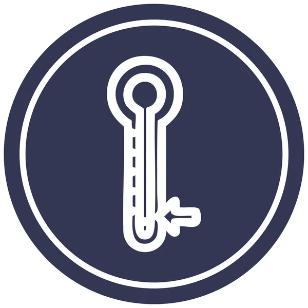 Ícone circular de baixa temperatura — Vetor de Stock