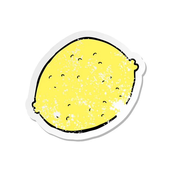 Zoufalý Nálepka Kreslený Citronu — Stockový vektor