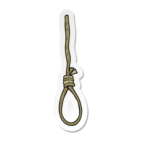 Sticker Cartoon Hangmans Noose — Stock Vector