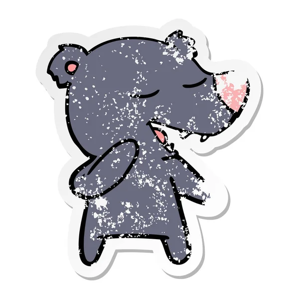 Szomorú böllér-ból egy rajzfilm-medve — Stock Vector