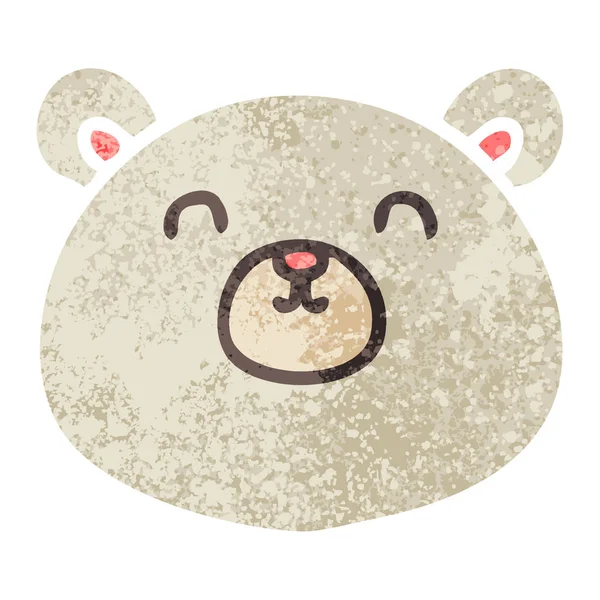 Ретро Ілюстрація Стиль Смішний Мультяшний Полярний Ведмідь — стоковий вектор