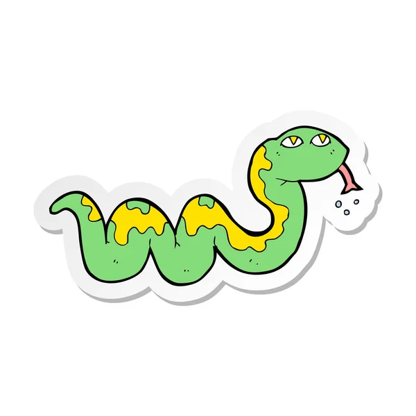 Sticker van een cartoon-slang — Stockvector