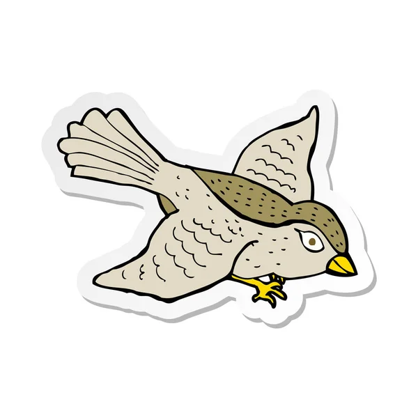 Pegatina Pájaro Volador Dibujos Animados — Vector de stock