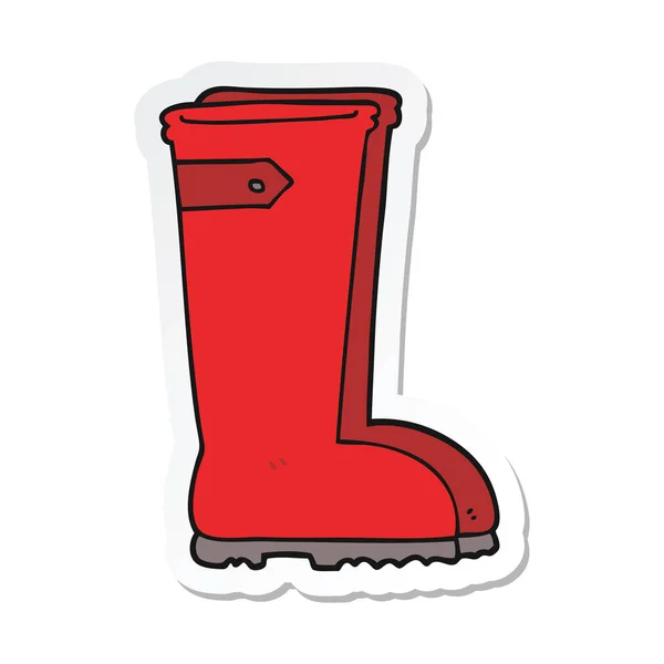 Adesivo Cartone Animato Stivali Wellington — Vettoriale Stock