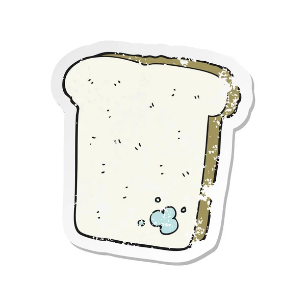 Retro Distressed Nálepka Kreslený Plesnivý Chléb — Stockový vektor