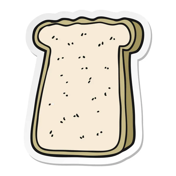 Sticker Cartoon Slice Toast — Stock Vector