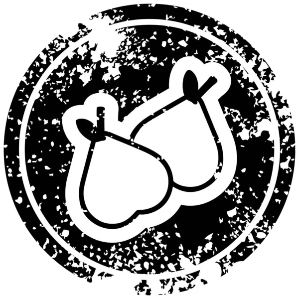 Pere Organiche Simbolo Dell Icona Angosciata — Vettoriale Stock