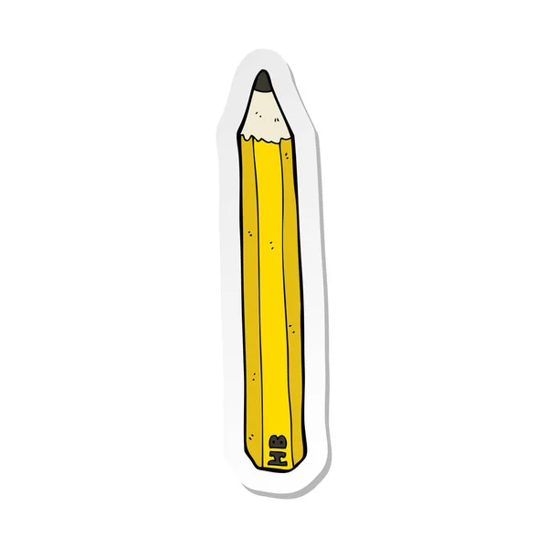 Aufkleber Eines Cartoon Bleistifts — Stockvektor