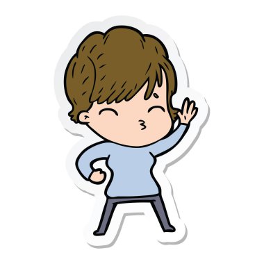 etiket düşünme bir karikatür kadının