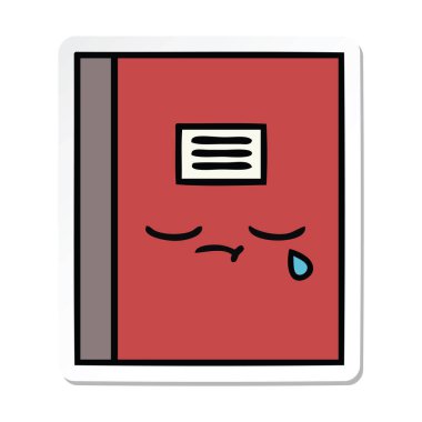 sevimli çizgi Notebook etiket