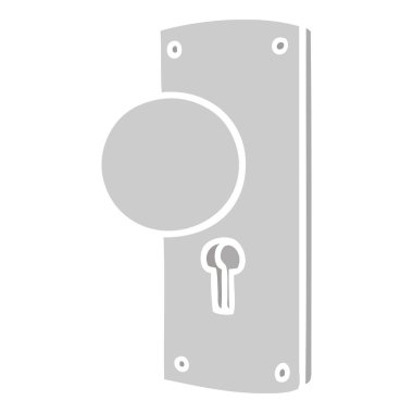 elle çizilmiş karikatür doodle bir kapı kolu