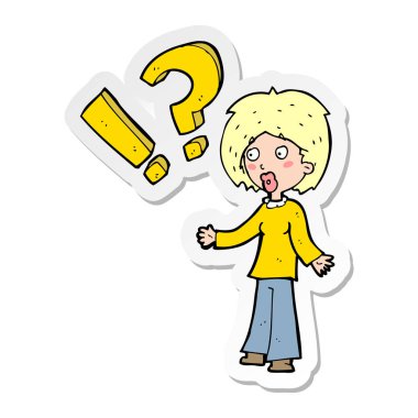 bir çizgi film sürpriz kadının etiket