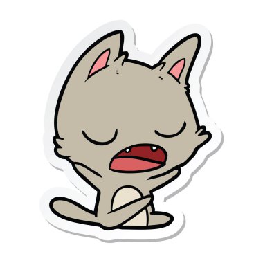 konuşan bir kedi çizgi film etiketi