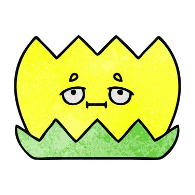 Retro grunge doku çizgi film su lilly