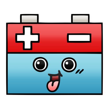 Degrade gölgeli karikatür akü