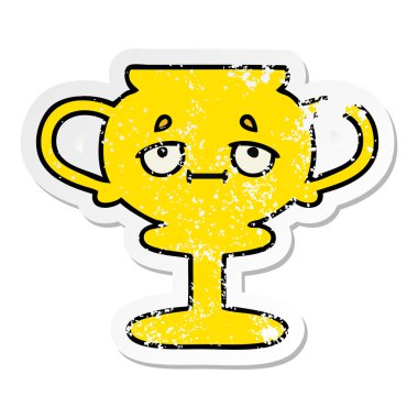 sevimli çizgi Trophy sıkıntılı etiket