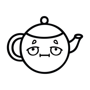 Çizim karikatür çaydanlık