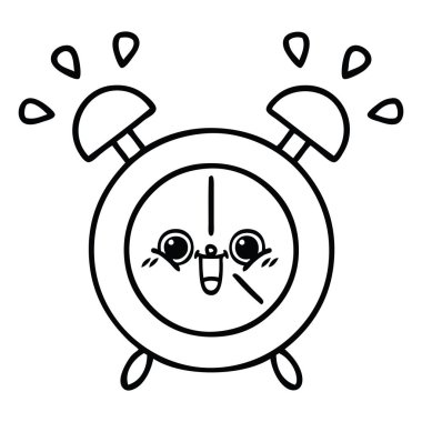 çizim karikatür çalar saat