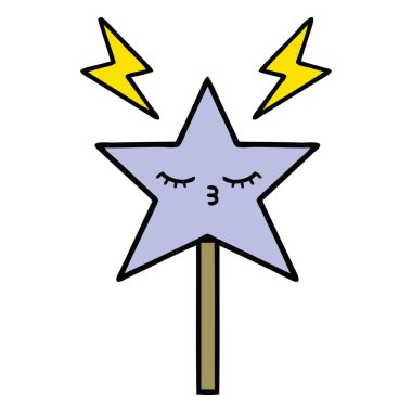 sihirli bir değnek sevimli çizgi