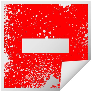 eksi bir sembol sembolü etiket soyma sıkıntılı Meydanı