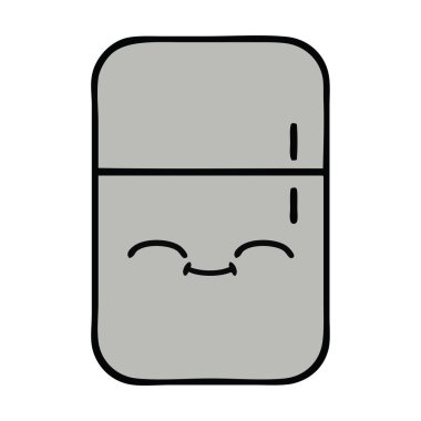 bir buzdolabı dondurucu sevimli çizgi