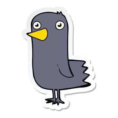 bir karikatür kuş Sticker