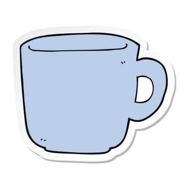 etiket bir karikatür kahve Kupası