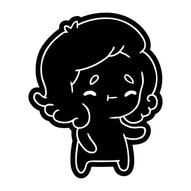 kawaii sevimli hayalet çizgi film simgesi