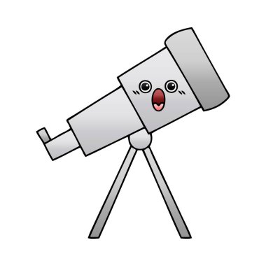 Degrade gölgeli karikatür teleskop