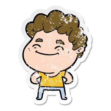 bir çizgi film dostu adamın sıkıntılı etiket