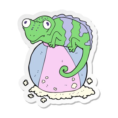 bir çizgi film bukalemun topa etiket