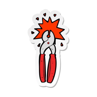 etiket bir karikatür pense