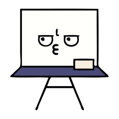 sevimli çizgi bir beyaz tahta